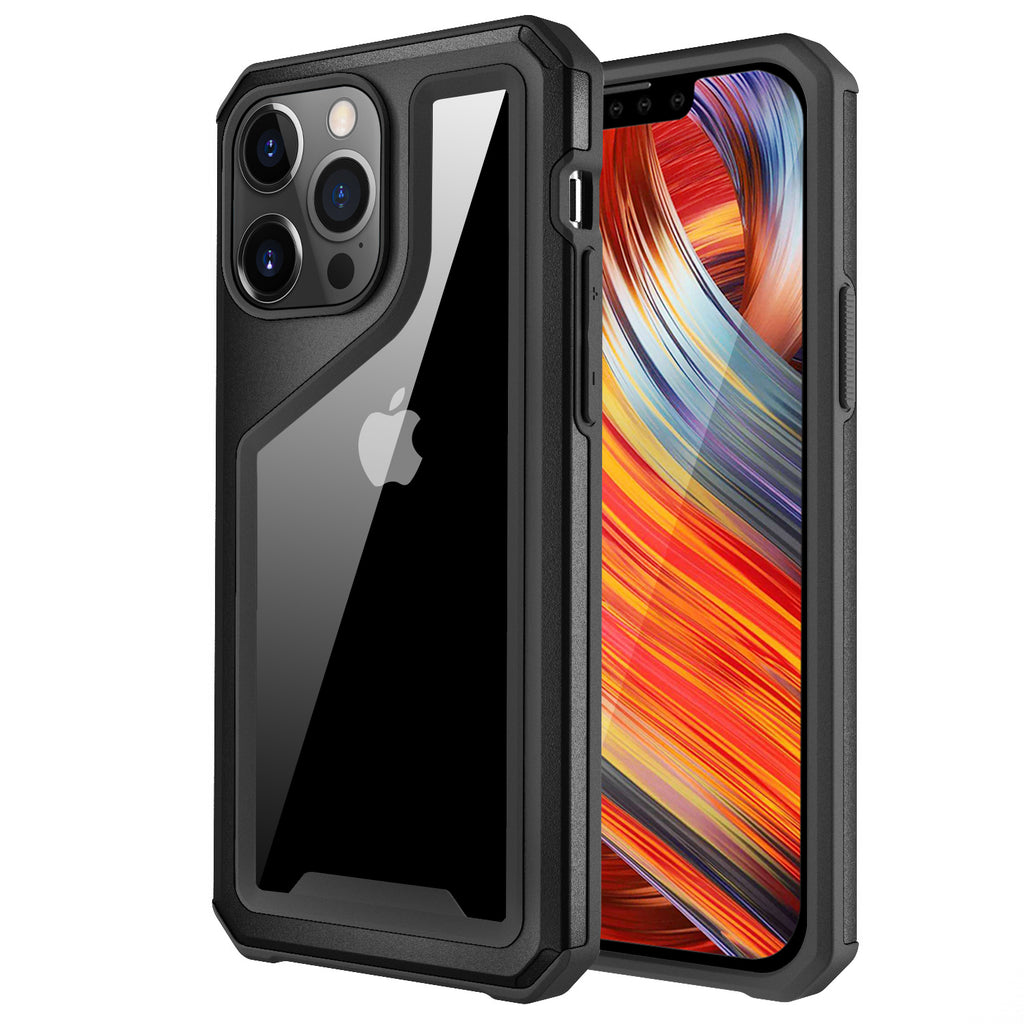For Apple iPhone XR Clear Hybrid Aluminum Alloy Protective Shockproof Hard Back Dual Layer Thick Bumper Frame  Phone Case Cover