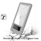 For Google Pixel 6 Clear Dual Layer Tuff Rugged Bumper Frame Heavy Duty Hybrid Shockproof Rubber TPU Full Body Defender  Phone Case Cover