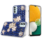 For Samsung Galaxy A13 5G Bling Crystal 3D Full Diamonds Luxury Sparkle Transparent Rhinestone Glitter Hybrid Bumper  Phone Case Cover
