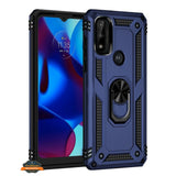 For Motorola Moto G Power 2022 Shockproof Hybrid Dual Layer PC + TPU with Ring Stand Metal Kickstand Heavy Duty Armor Shell  Phone Case Cover