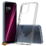For T-Mobile Revvl 6 Pro 5G /Revvl 6 5G HD Clear Back Panel + TPU Bumper Frame Hybrid Thin Slim Hard Shockproof  Phone Case Cover