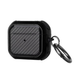 For Apple AirPods Pro 2 (2nd Gen 2022) Rugged Protective Carbon Fiber with Keychain [Front LED Visible] Hybrid Shockproof  Phone Case Cover