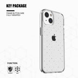 For Apple iPhone 14 /Pro Max Clarity Diamond Bling Sparkle Hybrid Hard PC Shell & Soft TPU Shock-Absorption Bumper  Phone Case Cover