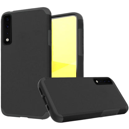 For Cricket Icon 4 Ultra Slim Shock Absorption 2in1 Tuff Hybrid Dual Layer Hard PC TPU Rubber Frame Armor Defender Black Phone Case Cover