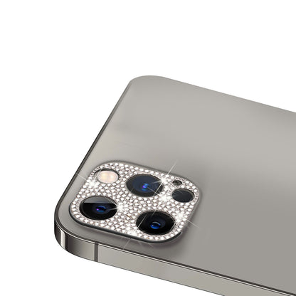 For Apple iPhone 14 (6.1") Camera Lens Zinc Alloy With Diamond Bling Glitter Lens Protective Camera Decoration Black