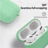 For Apple AirPods Pro 2 (2022) Thick Silicone Skin Rubber Soft TPU with Attached Topper & Keychain Hook Anti-Lost Dust-Proof & Shock Resistant  Phone Case Cover