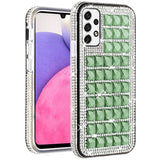 For Samsung Galaxy A33 5G Luxury 3D Bling Diamonds Rhinestone Jeweled Shiny Crystal Hybrid TPU Bumper Hard PC  Phone Case Cover