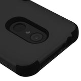 For Alcatel Revvl 2 / 3 / T-Mobile Revvl 2 Hybrid Three Layer Hard PC Shockproof Heavy Duty TPU Rubber Anti-Drop Black Phone Case Cover