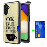 For Samsung Galaxy A13 5G Hidden Wallet Credit Card Slots with Kickstand Back Design Fashion Hybrid Shockproof Hard  Phone Case Cover