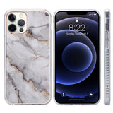 For Apple iPhone 13 /Pro Max Mini Fashion Marble Pattern IMD Design Gem Stone Hybrid Shockproof Bumper Rubber Slim Fit Hard PC  Phone Case Cover