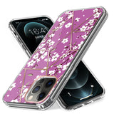 For Apple iPhone SE 3 (2022) SE/8/7 Fashion Art Floral IMD Design Beautiful Flower Pattern Hybrid Hard PC Rubber TPU Slim  Phone Case Cover