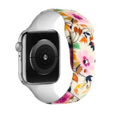 For Apple Watch Series 7/SE/6/5/4/3/2/1 Pattern Soft Silicone Design Wristband Watch Band