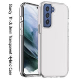 For Samsung Galaxy S22 /Plus Ultra Transparent Shock Absorption TPU Rubber Gel Thick 3mm Hybrid Silicone Protective Slim Back  Phone Case Cover