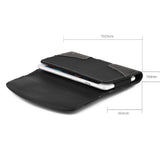 For Nokia C200 Horizontal Universal Pouch Case PU Leather Cell Phone Holster with Belt Clip and Card Slot Pocket Cover [Black]