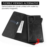 For Samsung Galaxy S23 /Plus /Ultra Luxury PU Leather Wallet Pouch Magnetic Detachable with Credit Card Slots Flip Kickstand  Phone Case Cover