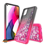 For Apple iPhone 13 Pro (6.1") Gradient Quicksand Glitter Flowing Liquid Floating Sparkly Bling Diamond TPU Rubber Hybrid  Phone Case Cover