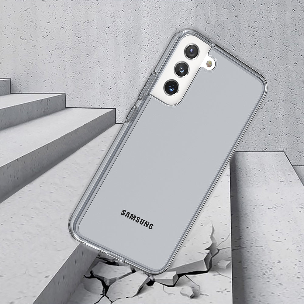 For Samsung Galaxy S23 Clear Full Transparency Thick Hybrid Hard PC Shell & Soft TPU Shock-Absorption Bumper Transparent Phone Case Cover