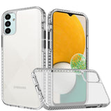 For Samsung Galaxy A13 5G Crystal Transparent Rugged Shockproof Hybrid PC Colorful Buttons Military Grade Protection Back  Phone Case Cover