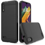 For Samsung Galaxy A32 4G Hybrid Rugged Brushed Metallic Design [Soft TPU + Hard PC] Dual Layer Shockproof Armor Impact Slim  Phone Case Cover