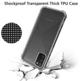 For Samsung Galaxy A02S Hybrid Transparent Thick Pure TPU Rubber Silicone 4 Corners Gel Shockproof Protective Slim Back Clear Phone Case Cover