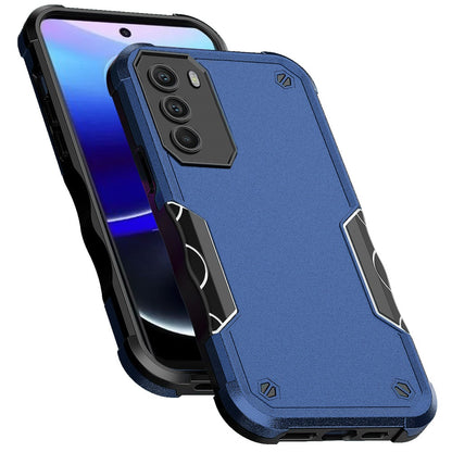 For Apple iPhone 14 Pro (6.1") Slim Tough Shockproof Hybrid Heavy Duty Dual Layer TPU Bumper Rugged Rubber Armor Blue Phone Case Cover