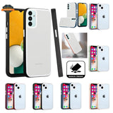 For Samsung Galaxy A73 5G Hybrid Transparent Colored Frame Bumper Hard Back Shockproof Slim TPU Silicone Protective  Phone Case Cover
