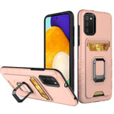 For Samsung Galaxy A03S Wallet Case Designed with Credit Card Slot Holder & Magnetic Stand Kickstand Ring Heavy Duty Hybrid Armor  Phone Case Cover