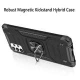 For Samsung Galaxy A73 5G Armor Hybrid with Ring Holder Kickstand Shockproof Heavy-Duty Durable Rugged Dual Layer  Phone Case Cover