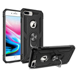 For Apple iPhone 8 Plus/7 Plus/6 6S Plus Rugged Dual Layers 2in1 Hard PC + TPU Shockproof Hybrid with Ring Kickstand  Phone Case Cover