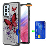 For Samsung Galaxy A03S Hidden Wallet Credit Card Slots with Kickstand Back Design Fashion Hybrid Shockproof Hard  Phone Case Cover