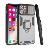 For Apple iPhone 13 Pro Max (6.7") Kickstand Hybrid with Camera Protector, Built-in 360° Rotate Ring Stand PC & TPU  Phone Case Cover