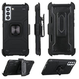 For Samsung Galaxy S21 FE /Fan Edition Holster Combo Clip 3 in 1 Armor Hybrid with Ring Kickstand Shockproof Rugged Dual Layer  Phone Case Cover
