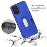 For Samsung Galaxy A53 5G Armor Belt Clip with Credit Card Holder, Holster, Kickstand Protective Heavy Duty Body Hybrid  Phone Case Cover