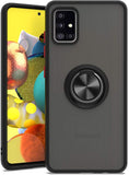 For T-Mobile Revvl 6 Pro 5G /Revvl 6 5G Finger Ring Stand Holder Kickstand Hybrid Frosted Matte Silicone Soft TPU Hard Frame  Phone Case Cover