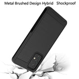 For Samsung Galaxy A33 5G Hybrid Rugged Brushed Metallic Design [Soft TPU + Hard PC] Dual Layer Shockproof Armor Impact  Phone Case Cover