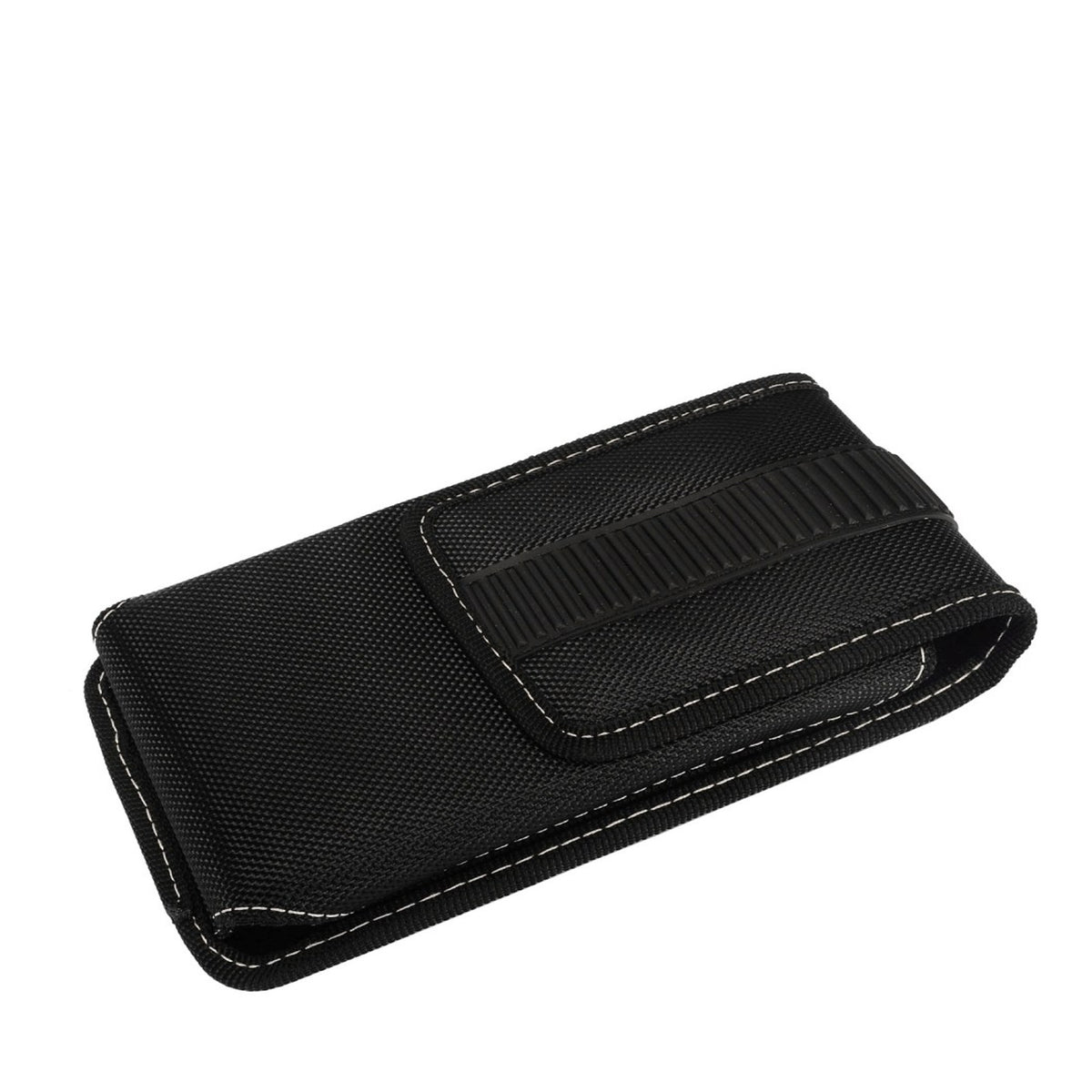 For Nokia C200 Rugged Canvas Cellphone Belt Clip Cover Holster Pouch Holder with Belt Loops Universal Vertical Carrying Case [Black]