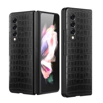 For Samsung Galaxy Z Fold 4 5G Ultra Slim Thin PU Leather Flip Snap On Hybrid Shockproof TPU PC Hard Shell Durable  Phone Case Cover