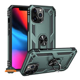 For Apple iPhone 14 /Pro Max Shockproof Hybrid Dual Layer PC + TPU with Ring Stand Metal Kickstand Heavy Duty  Phone Case Cover