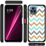 For TCL ION Z Graphic Design Pattern Hard PC TPU 2in1 Tough Strong Hybrid Shockproof Armor Frame  Phone Case Cover