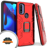 For Motorola Moto G Pure Hybrid Heavy Duty Armor Protective Bumper with 360° Degree Ring Holder Kickstand [Military-Grade]  Phone Case Cover