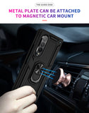 For Samsung Galaxy Z Fold 4 5G Hybrid Durable 360 Degree Rotatable Ring Stand Holder Kickstand Fit Magnetic Car Mount  Phone Case Cover
