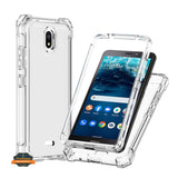 For Nokia C100 Hybrid 2in1 Front Bumper Frame Cover Square Edge Shockproof TPU + Hard PC Anti-Slip Heavy Duty  Phone Case Cover