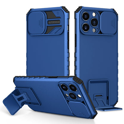 For Apple iPhone 14 Pro (6.1") Slim Hybrid Hard PC & TPU Rubber Shockproof with Kickstand & Covered Camera Protection  Phone Case Cover