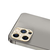 For Apple iPhone 14 Pro (6.1") Camera Lens Zinc Alloy With Diamond Bling Glitter Lens Protective Camera Decoration Gold