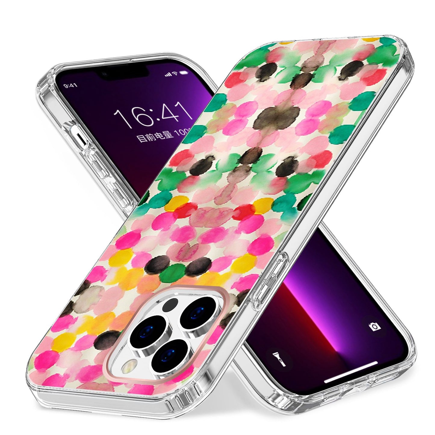 For Apple iPhone 14 Pro (6.1") Creative Stylish Fashion Design Hybrid Rubber TPU Hard PC Shockproof Slim Fit  Phone Case Cover