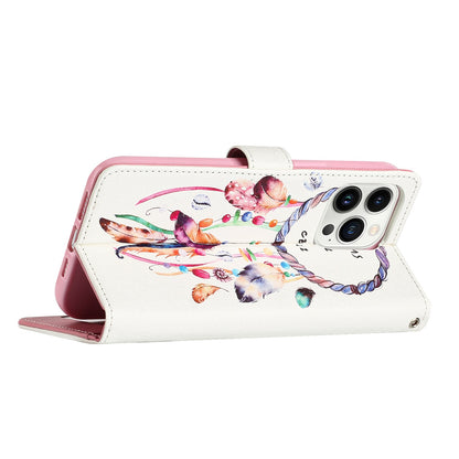 For Apple iPhone 13 Pro Max (6.7") Fashion Diamond Bling Design Wallet Pouch Card Slot Leather With Lanyard  Phone Case Cover