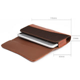 For Nokia C200 Universal Horizontal Leather Case Belt Clip Holster with Clip Loops Cell Phone Carrying Pouch [Magnetic Closure] [Brown]