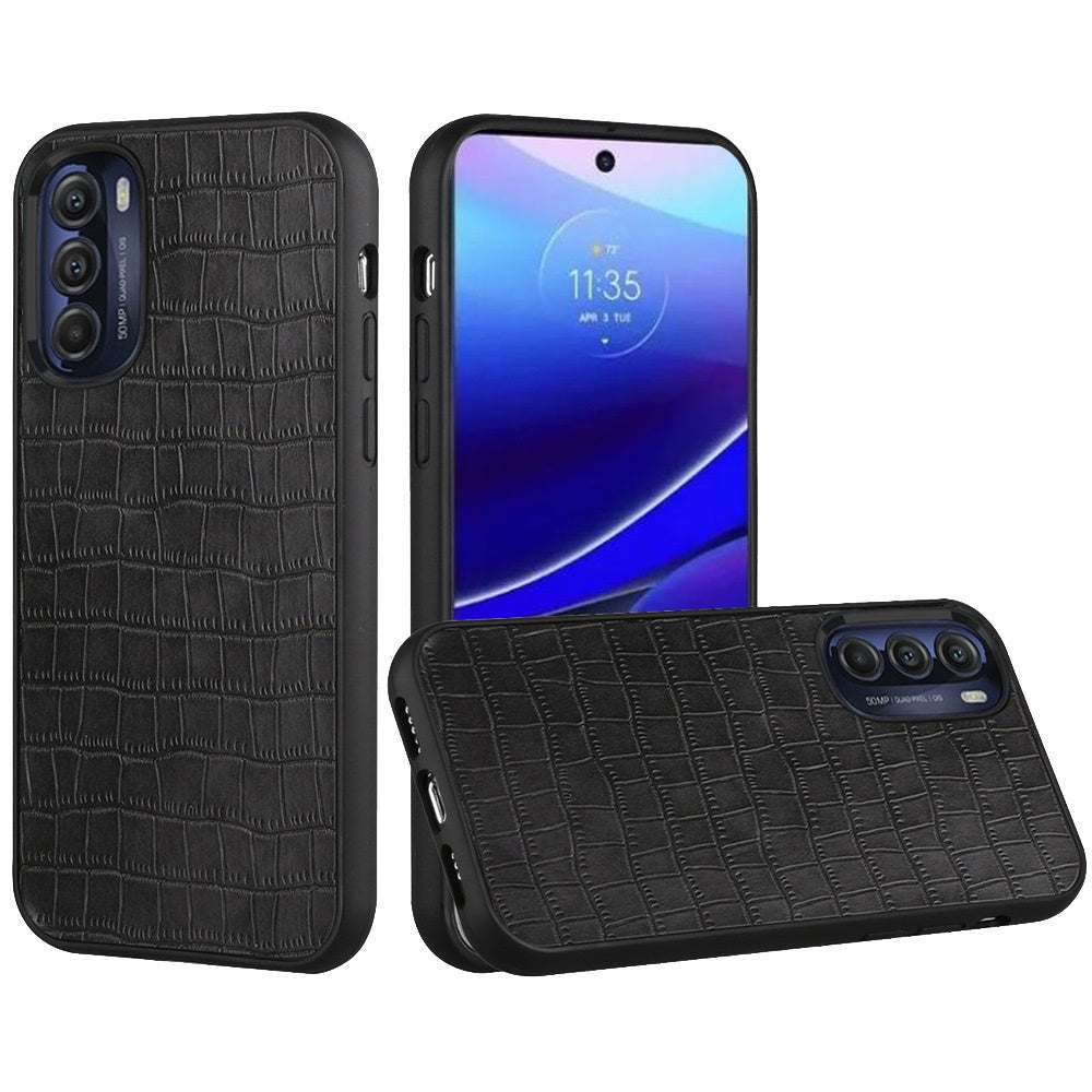 For Motorola Moto G Stylus 5G 2022 Ultra Slim Thin PU Leather Crocodile Flip Snap On Hybrid Shockproof TPU PC Hard Shell  Phone Case Cover
