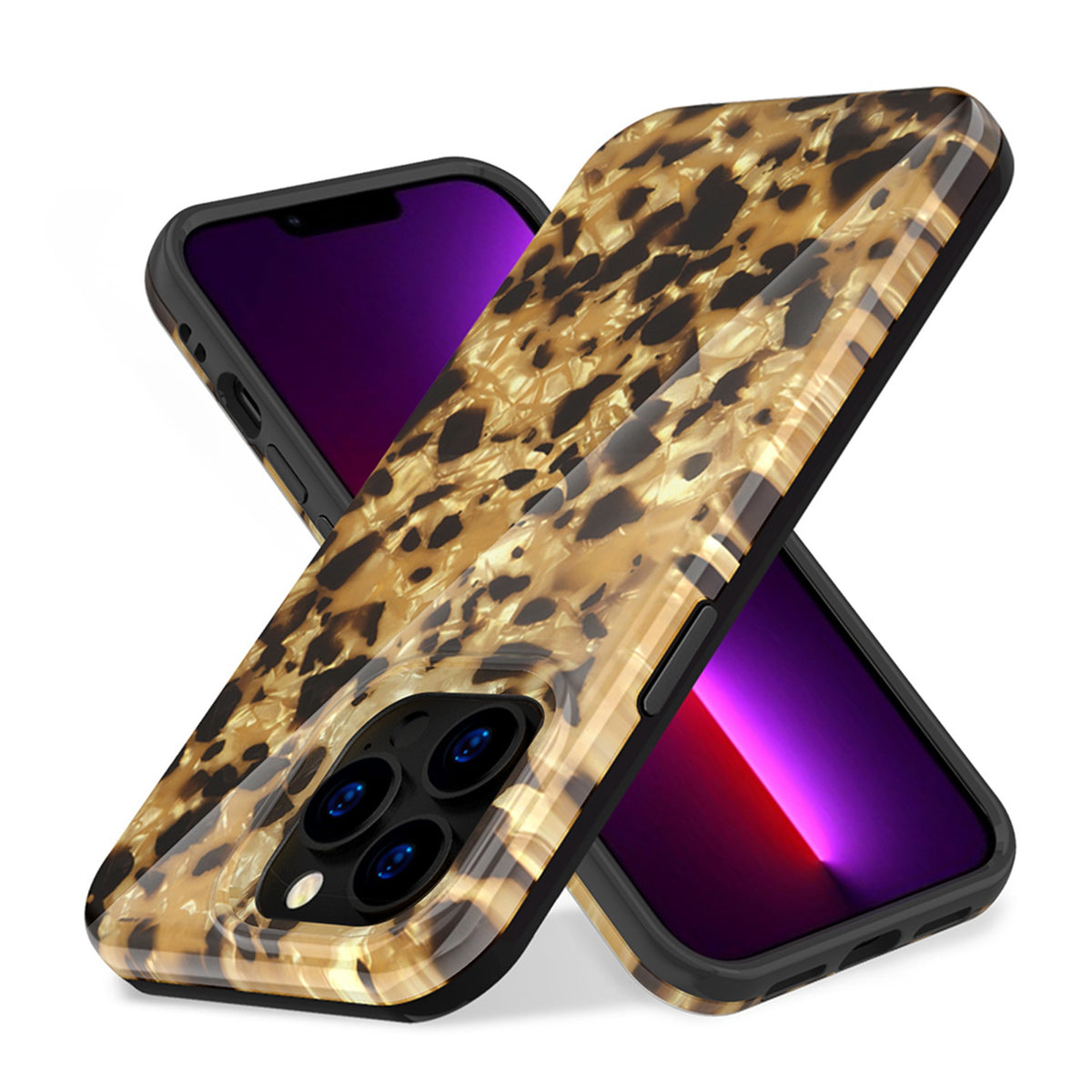 For Apple iPhone 13 Pro Max (6.7") Pattern Stylish Fashion Design Hybrid Rubber TPU Hard PC Shockproof Slim  Phone Case Cover