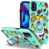 For Motorola Moto G Pure Stylish Wallet Case Designed Credit Card Holder & Magnetic Kickstand Ring Heavy Duty Hybrid Armor  Phone Case Cover